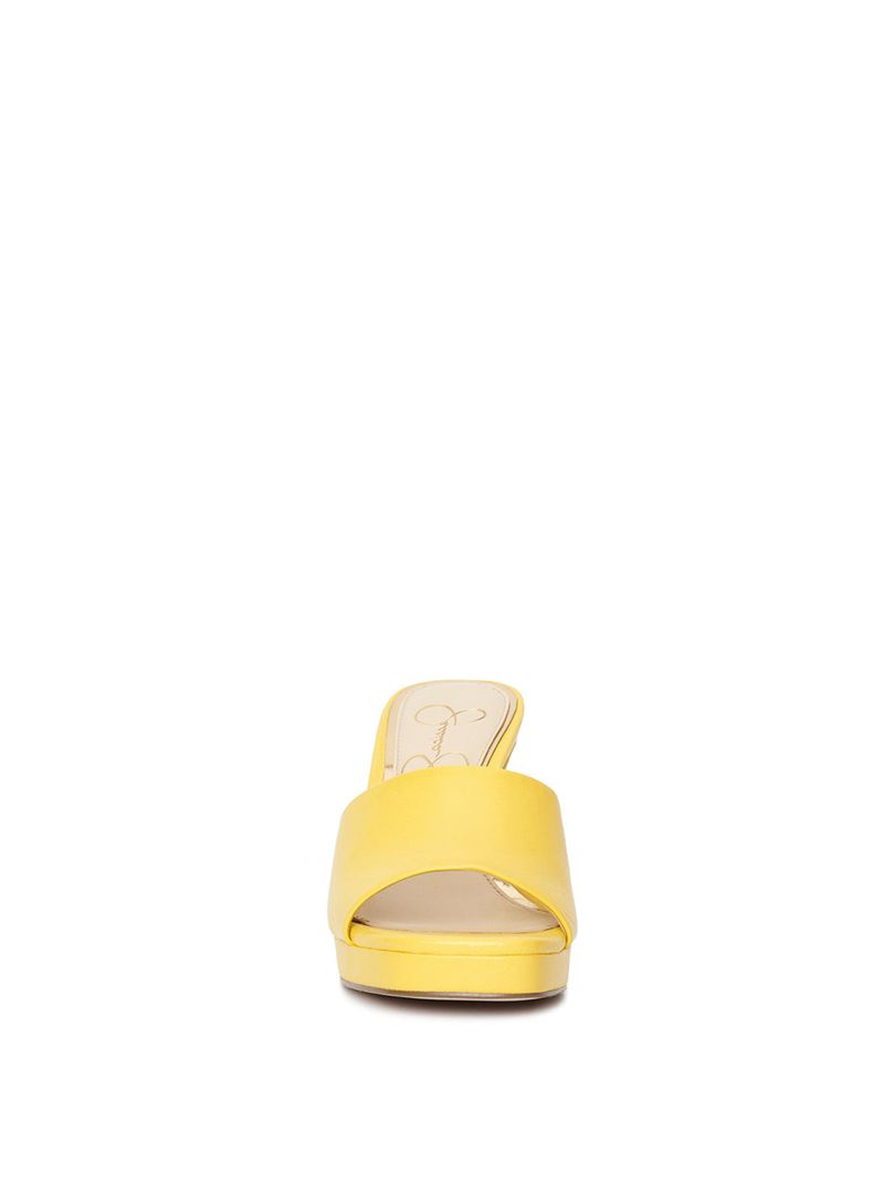 Women's Jessica Simpson Elyzza Slides Yellow | VNXLQ-3859