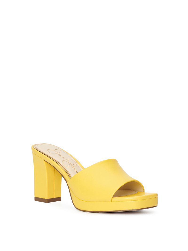 Women's Jessica Simpson Elyzza Slides Yellow | VNXLQ-3859