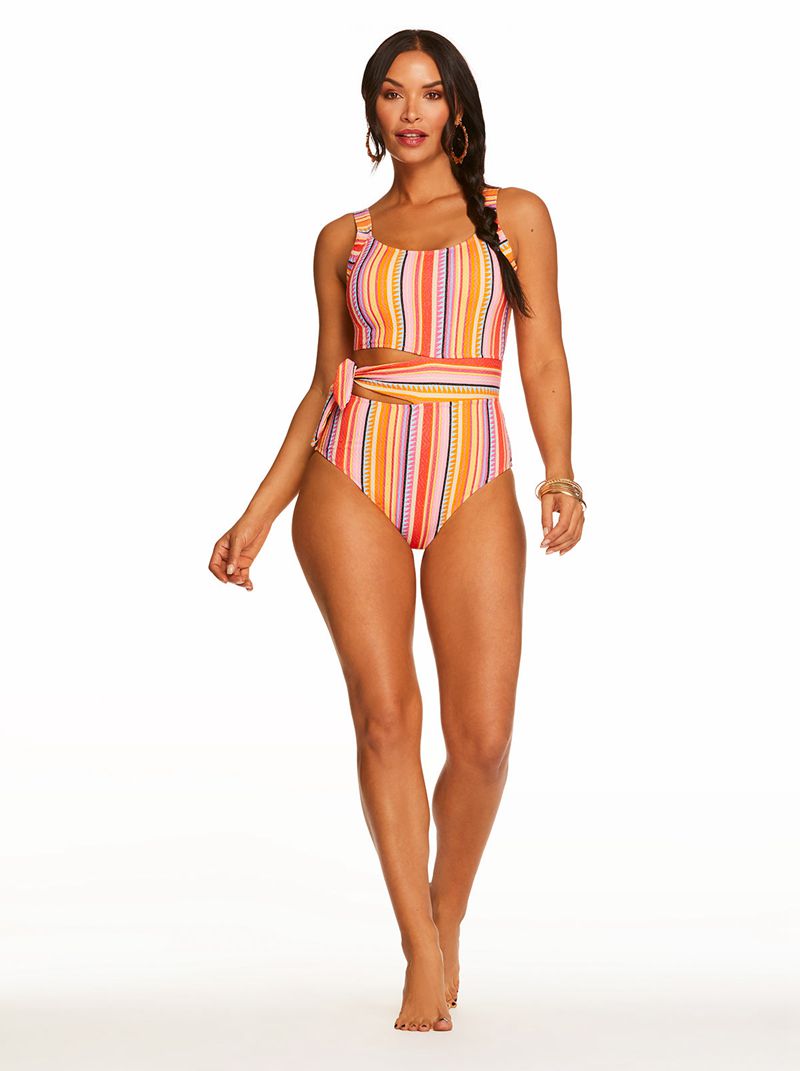 Women\'s Jessica Simpson Escape to Pacific Assymetric One Piece Multicolor | DCVUP-2658