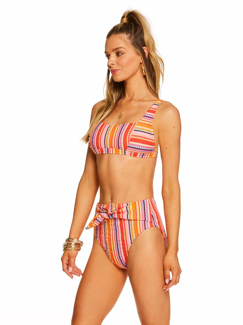 Women's Jessica Simpson Escape to Pacific Retro Bikini Tops Multicolor | HTGSM-7921