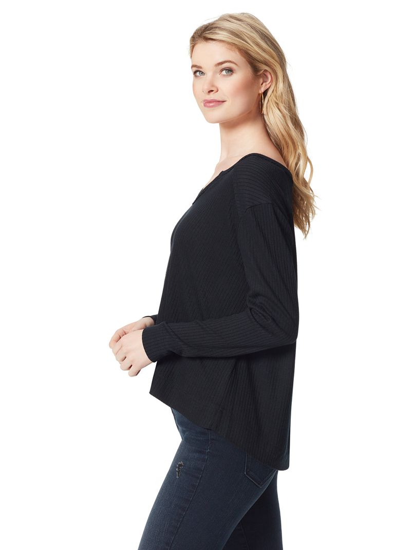 Women's Jessica Simpson Esma Tops Black | KHECR-6793