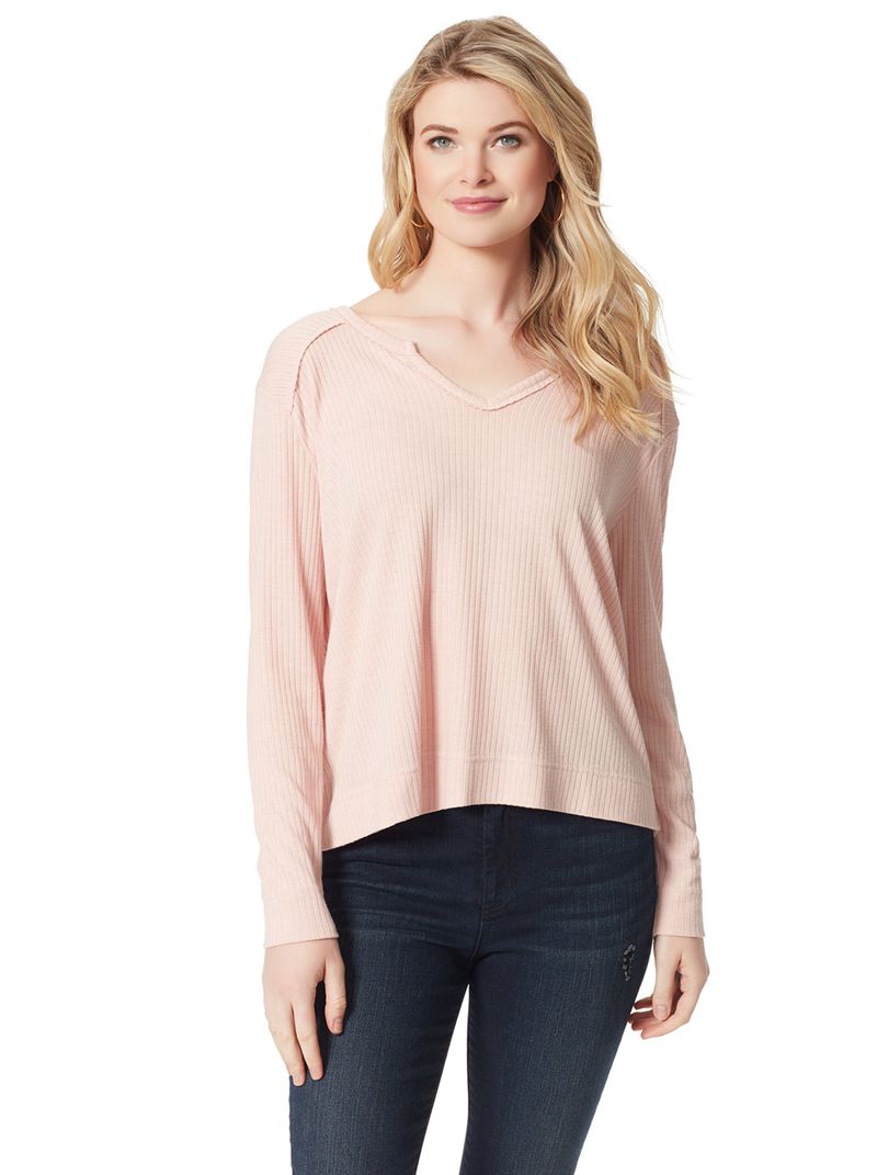 Women\'s Jessica Simpson Esma Tops Pink | ZQGPO-6843