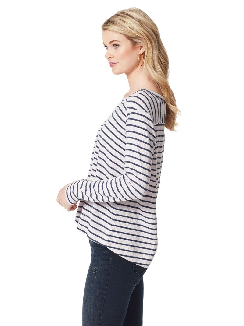 Women's Jessica Simpson Esma Tops Purple Stripes | YRKBT-4715