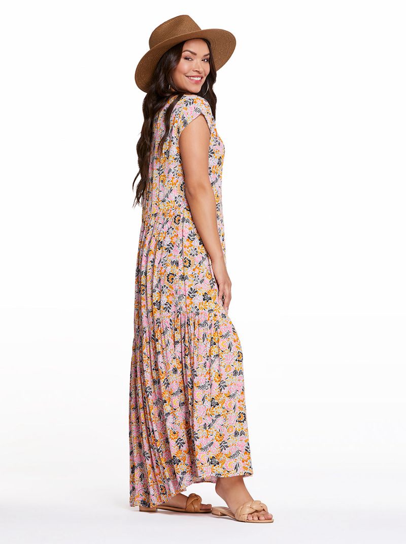 Women's Jessica Simpson Esther Maxi Dress Multicolor | MWDFC-8105