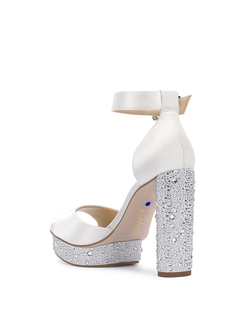 Women's Jessica Simpson Everyn Platform Shoes White | GFCUN-7053