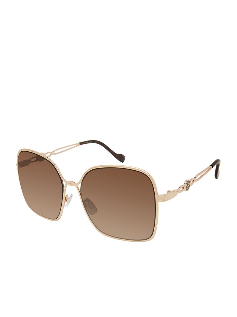 Women\'s Jessica Simpson Fashionable Metal Square Sunglasses Gold | TKCIM-6723