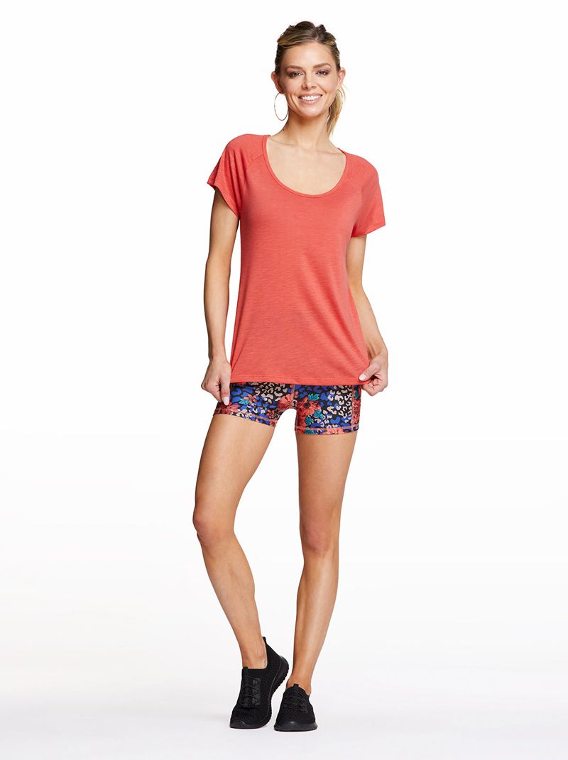 Women's Jessica Simpson Flow T Shirts Orange | HDWIG-4769