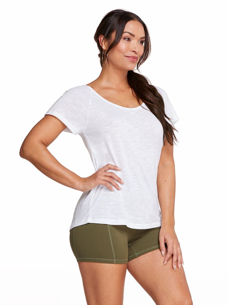 Women's Jessica Simpson Flow Tops White | HWGFQ-3078