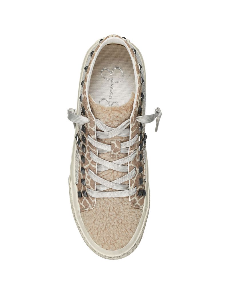 Women's Jessica Simpson Folliah Casual Sneakers Dark Beige | PTGQF-1294