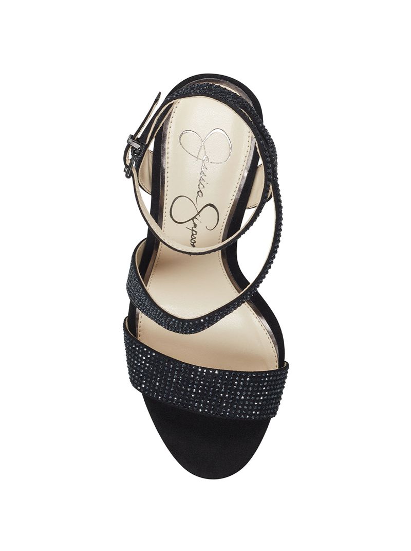 Women's Jessica Simpson Friso Sandals Black | ZVJOD-0148