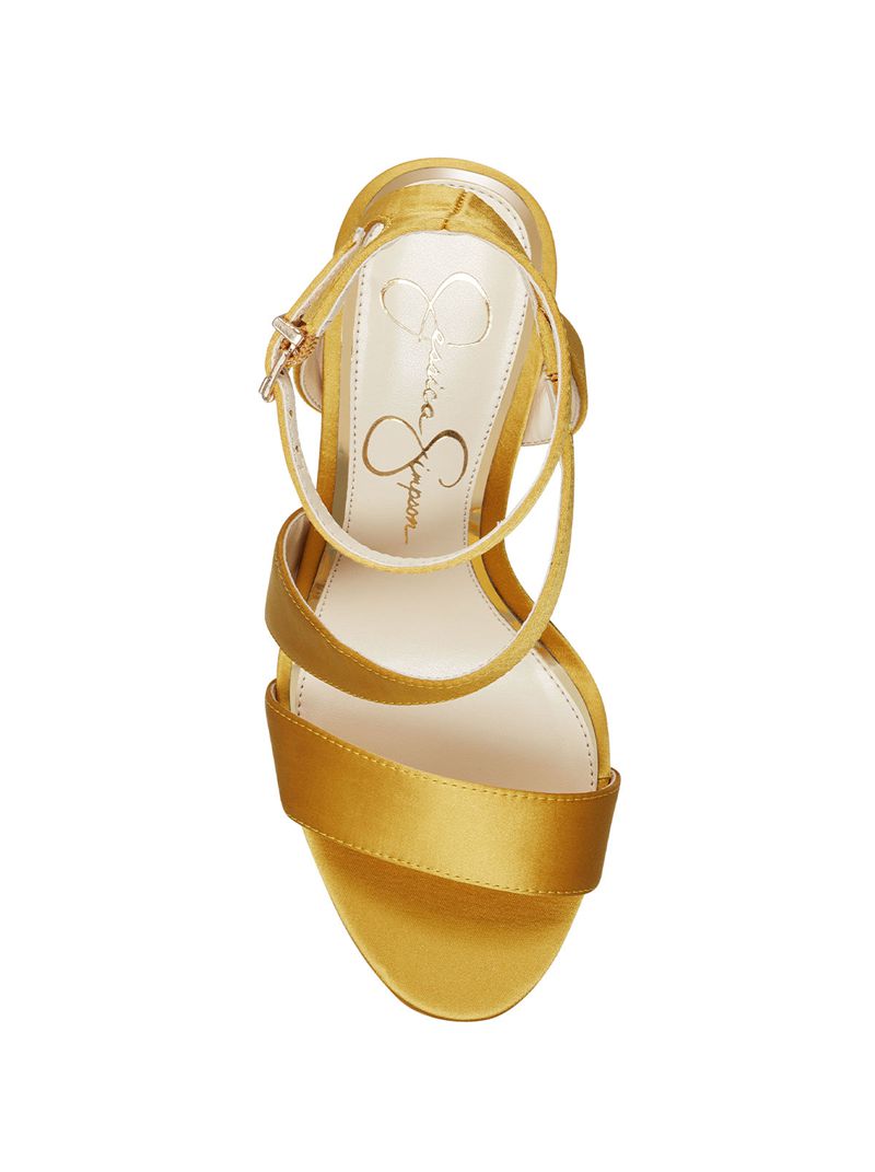 Women's Jessica Simpson Friso Sandals Gold | QFUYC-4596