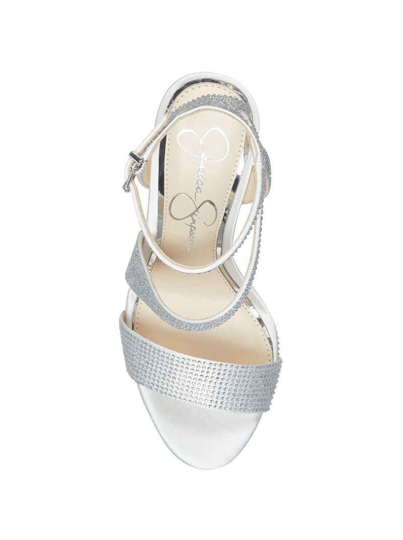 Women's Jessica Simpson Friso Sandals White | FGTXP-1290