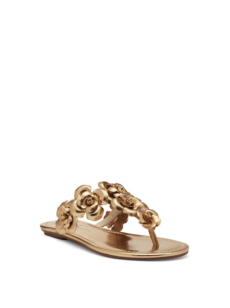 Women's Jessica Simpson G Flat Shoes Light Gold | KZAIB-4731