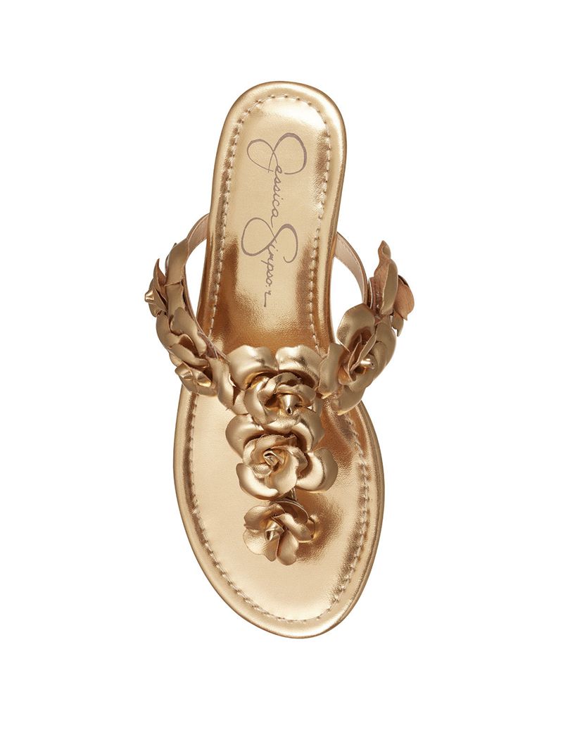 Women's Jessica Simpson G Flat Shoes Light Gold | KZAIB-4731