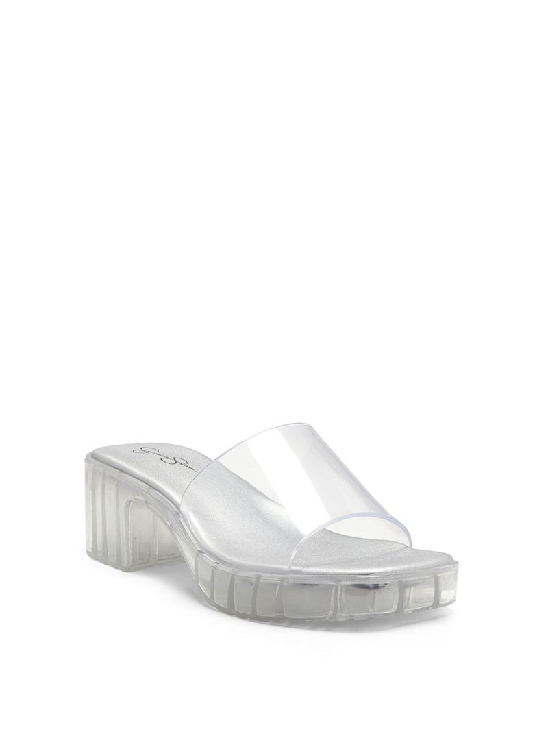 Women's Jessica Simpson Gavena Sandals Transparent | IDNHX-4516