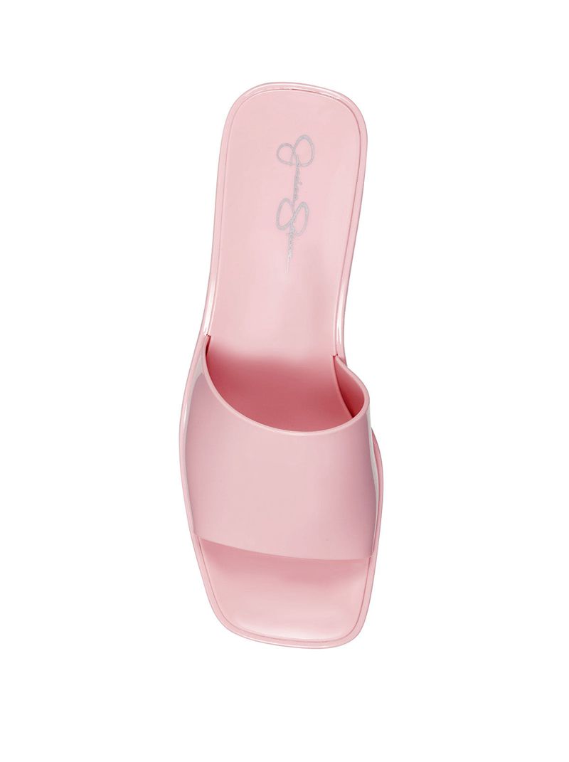 Women's Jessica Simpson Gavena Slides Pink | EUWHY-6523