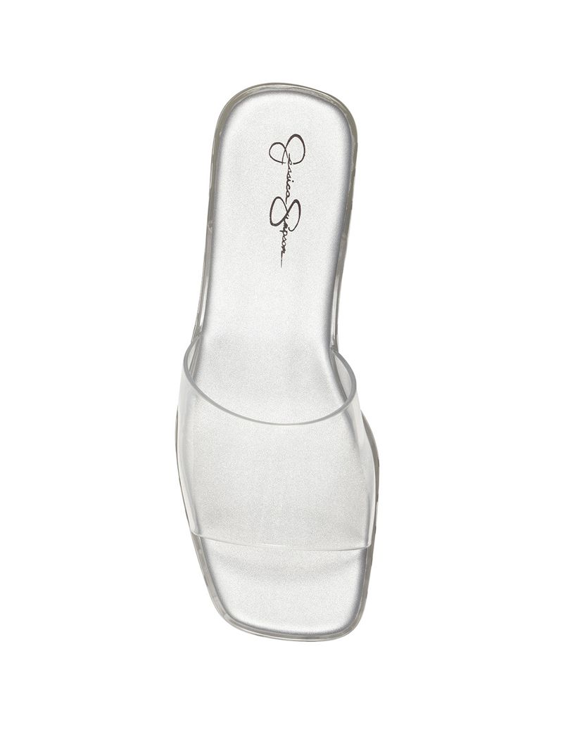 Women's Jessica Simpson Gavena Slides Transparent | OTPBU-9367