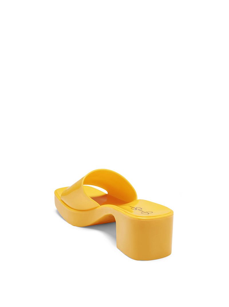 Women's Jessica Simpson Gavena Slides Yellow | WTJQM-9075