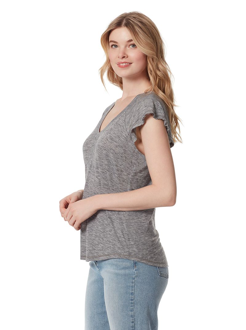 Women's Jessica Simpson Gracie T Shirts Grey | CHFLN-5978