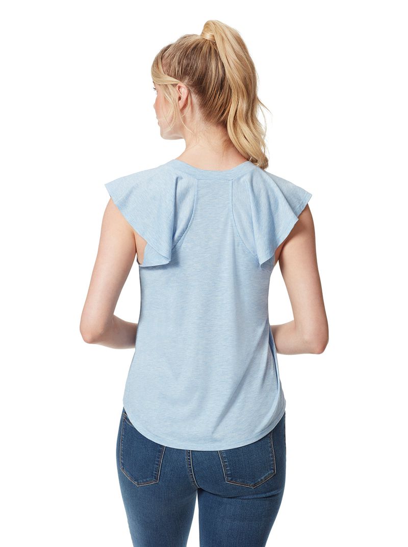 Women's Jessica Simpson Gracie T Shirts Blue | EUKJI-7485