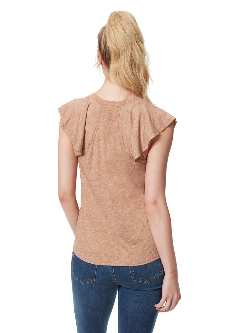 Women's Jessica Simpson Gracie Tops Beige | QVPCK-8427