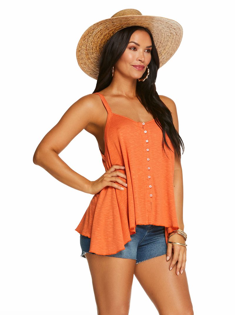 Women's Jessica Simpson Gwen Tops Orange Red | JDQMV-2198