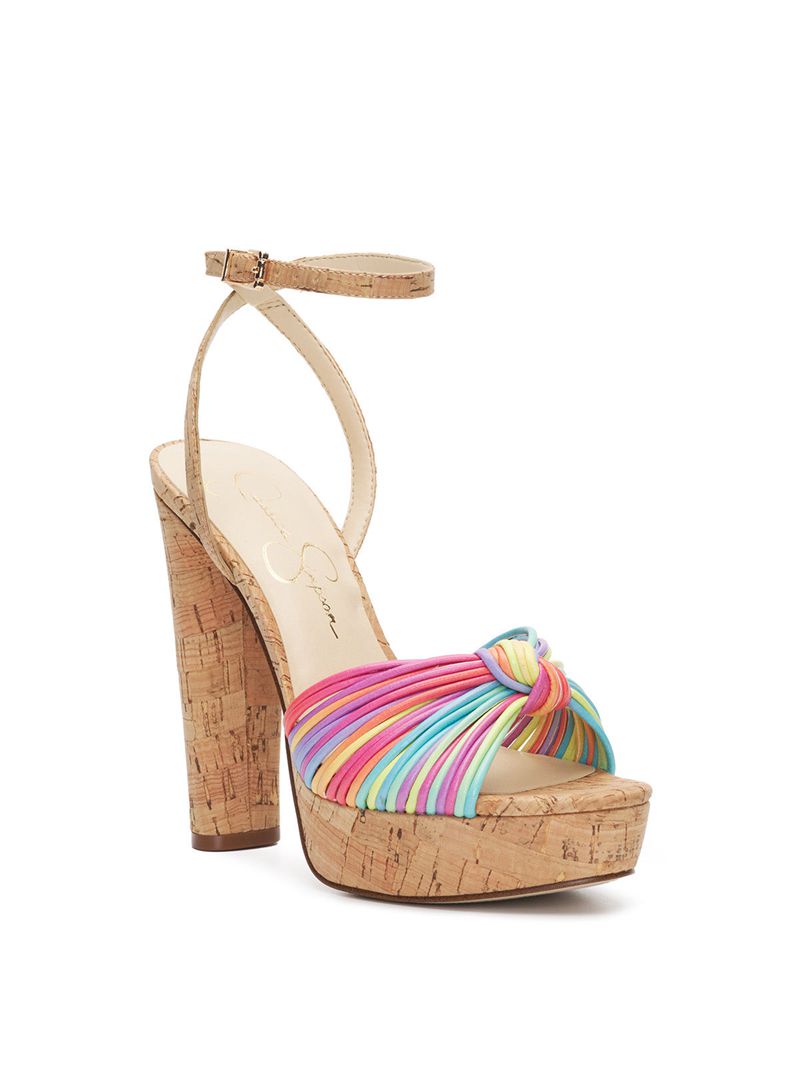 Women's Jessica Simpson Immie Platform Shoes Multicolor | UYDWH-2839