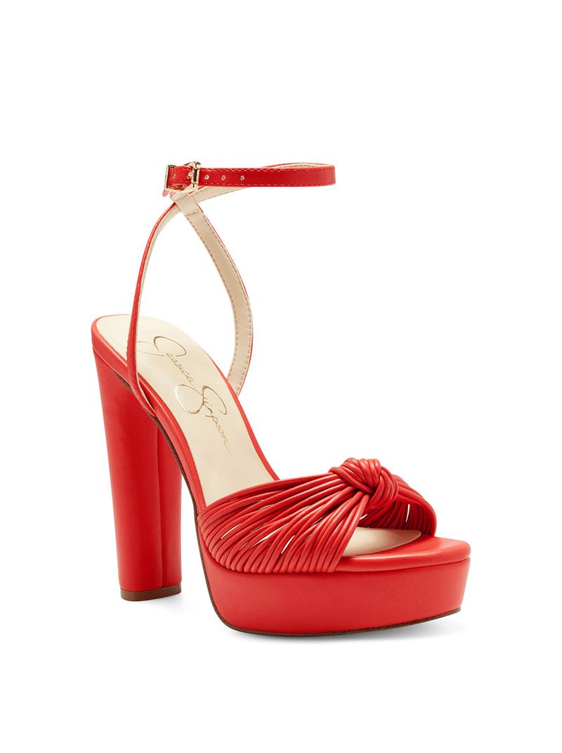 Women's Jessica Simpson Immie Platform Shoes Red | VQAJD-1936