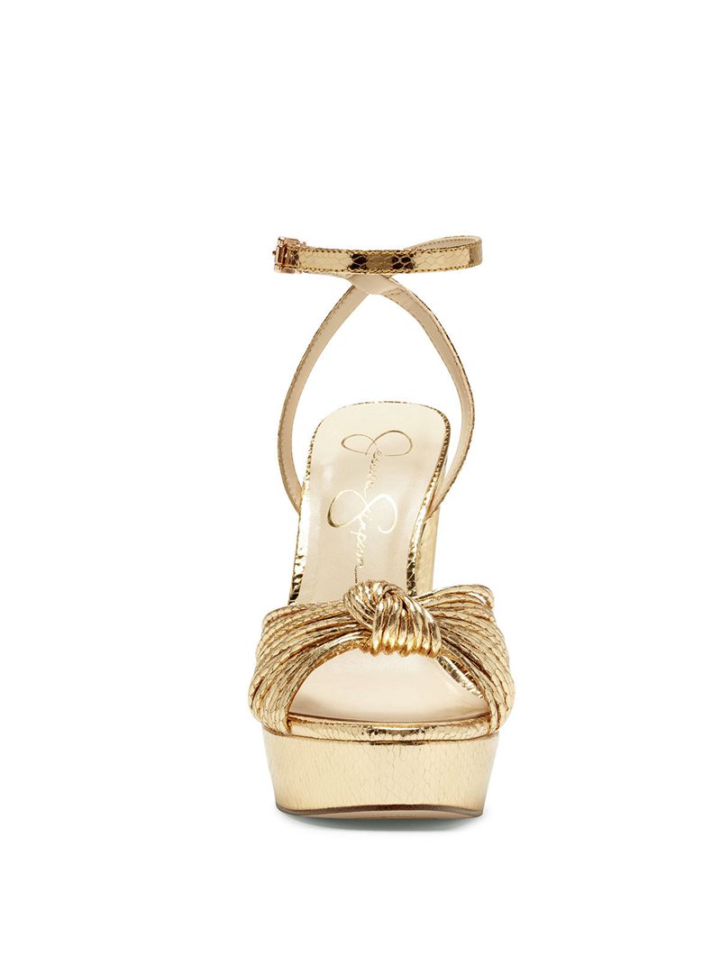 Women's Jessica Simpson Immie Sandals Gold | WMHOI-5362