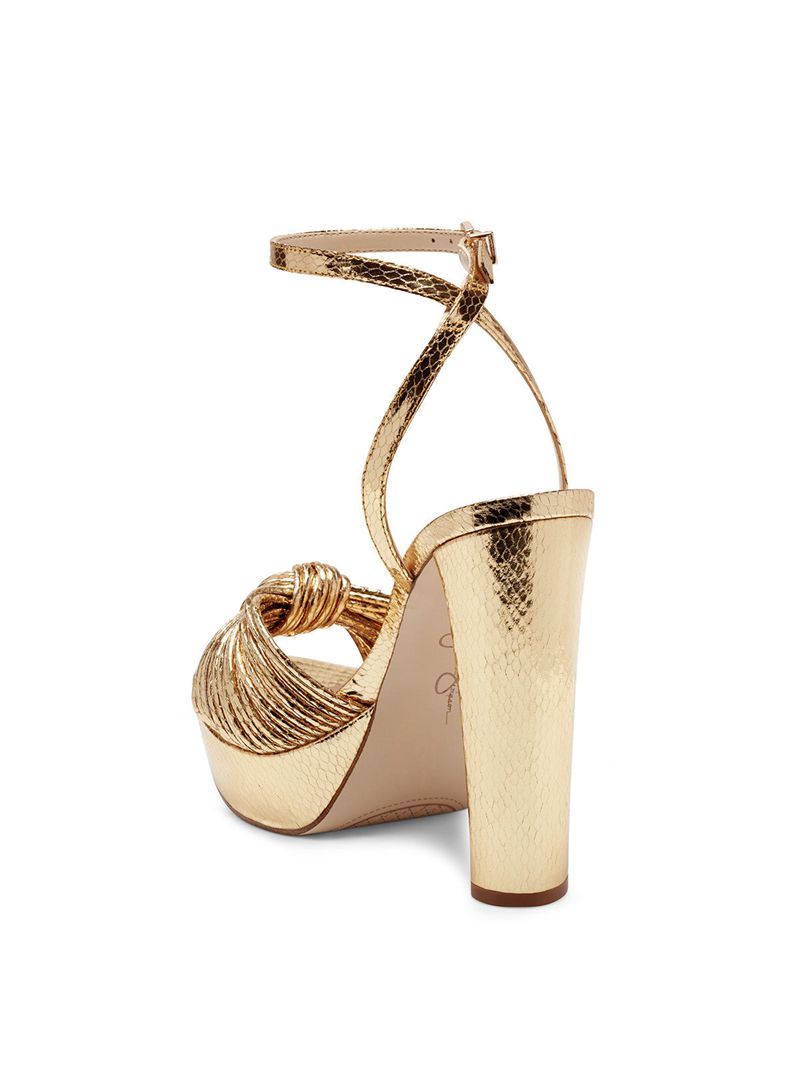 Women's Jessica Simpson Immie Sandals Gold | WMHOI-5362