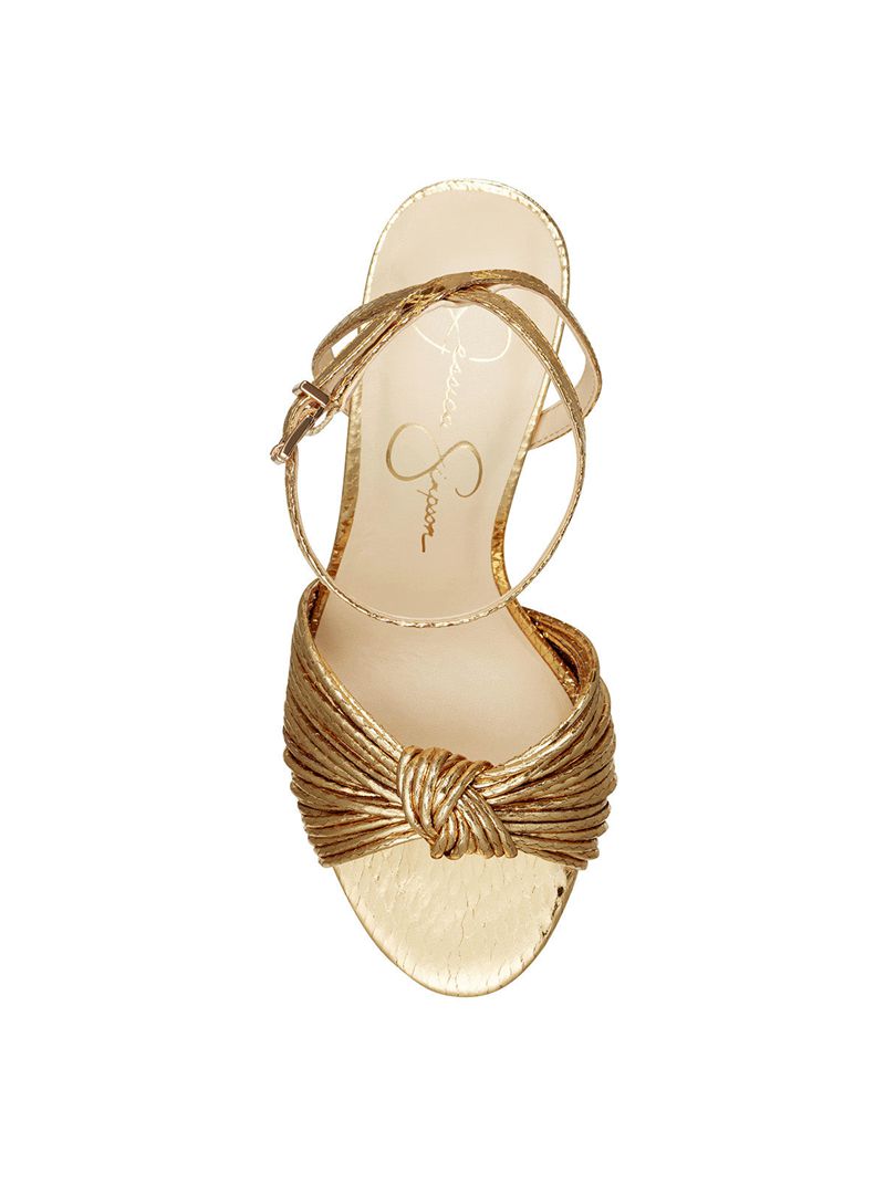 Women's Jessica Simpson Immie Sandals Gold | WMHOI-5362