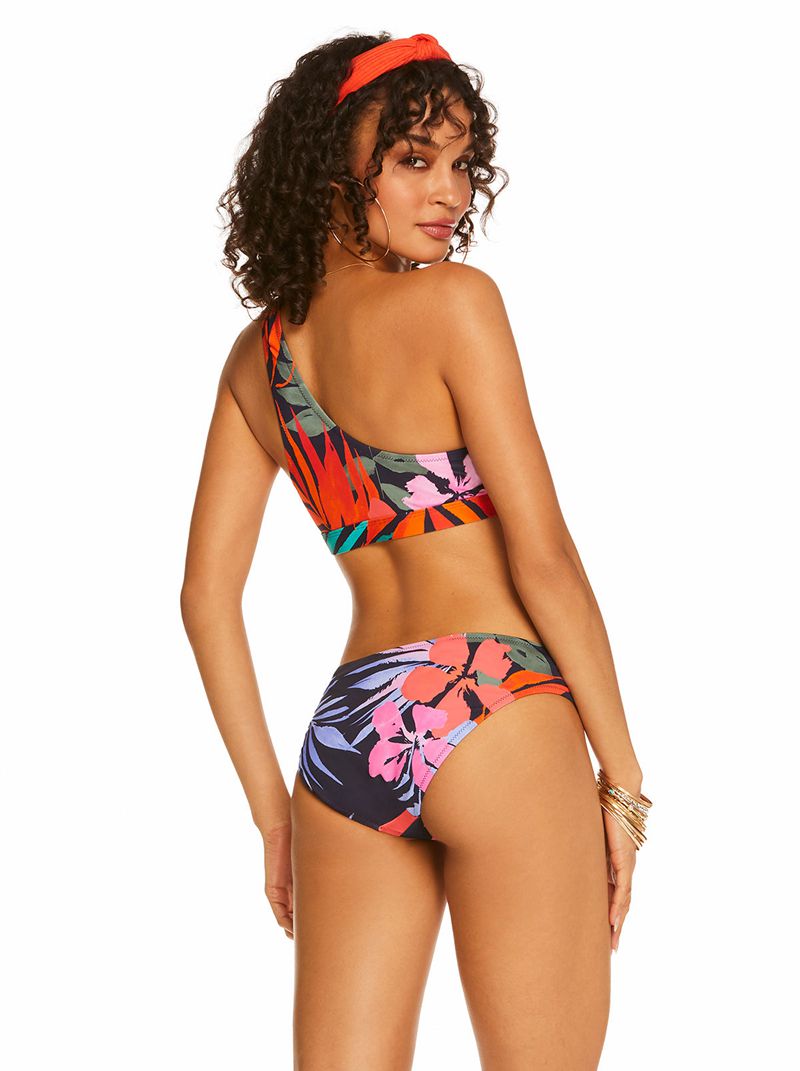 Women's Jessica Simpson Island Paradise One Shoulder Bikini Tops Multicolor | LAUOK-0329