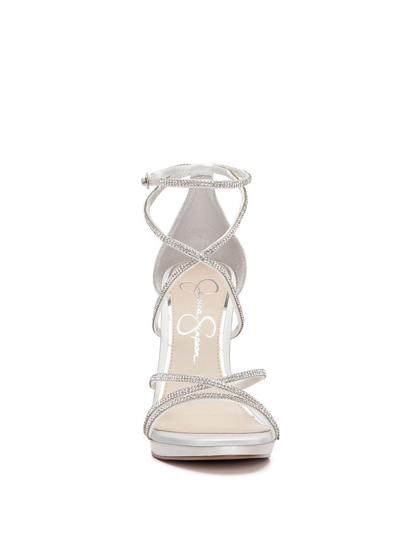 Women's Jessica Simpson Jaeya Sandals White | THIZK-3208