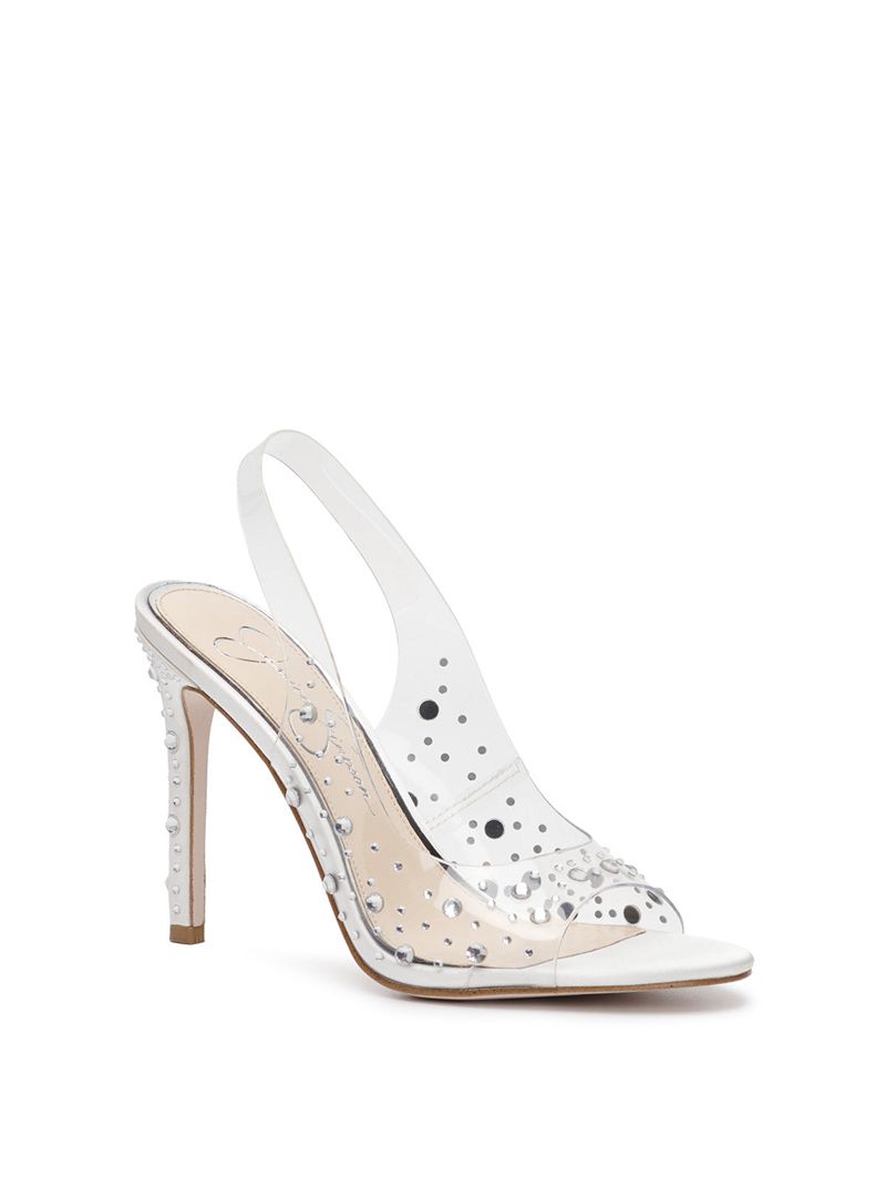 Women's Jessica Simpson JaiseySl Pumps White | XHOWF-2345