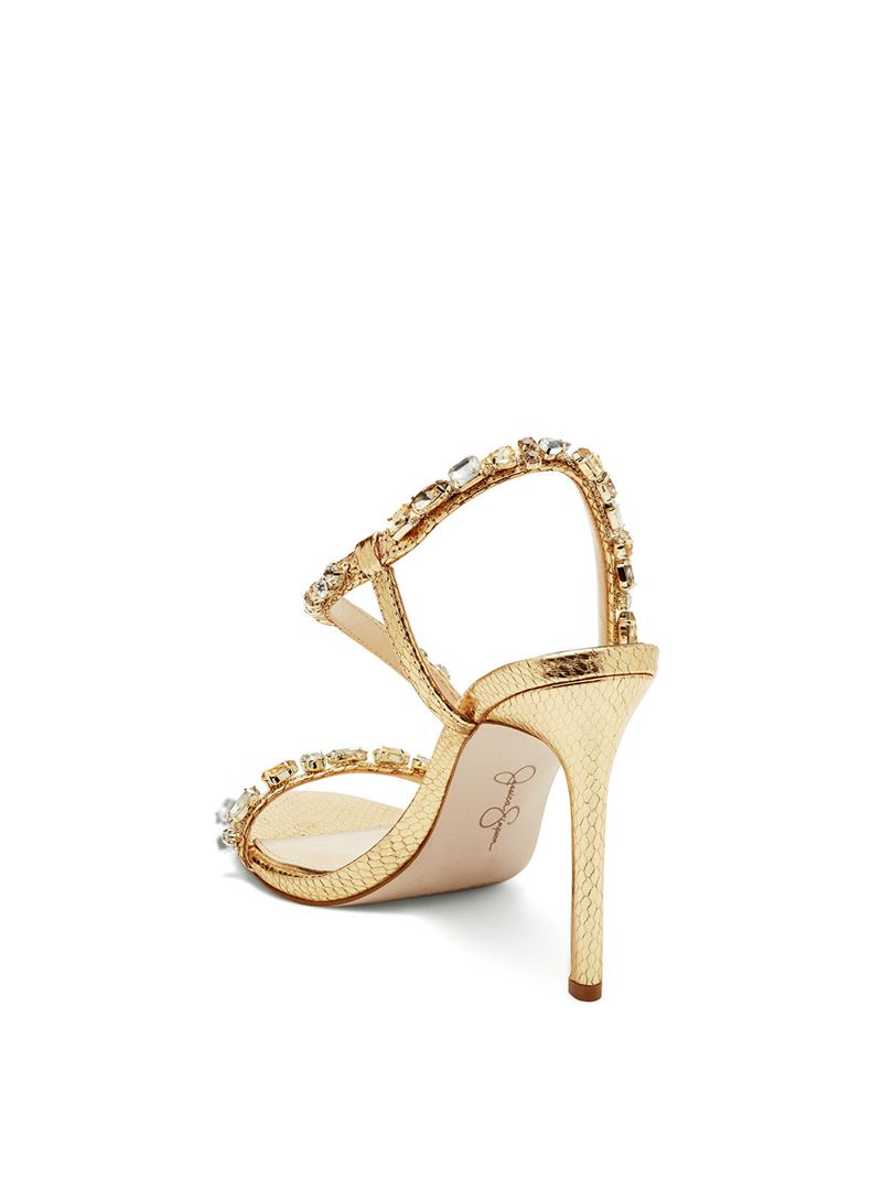 Women's Jessica Simpson Jayc Sandals Gold | XHZVG-7532