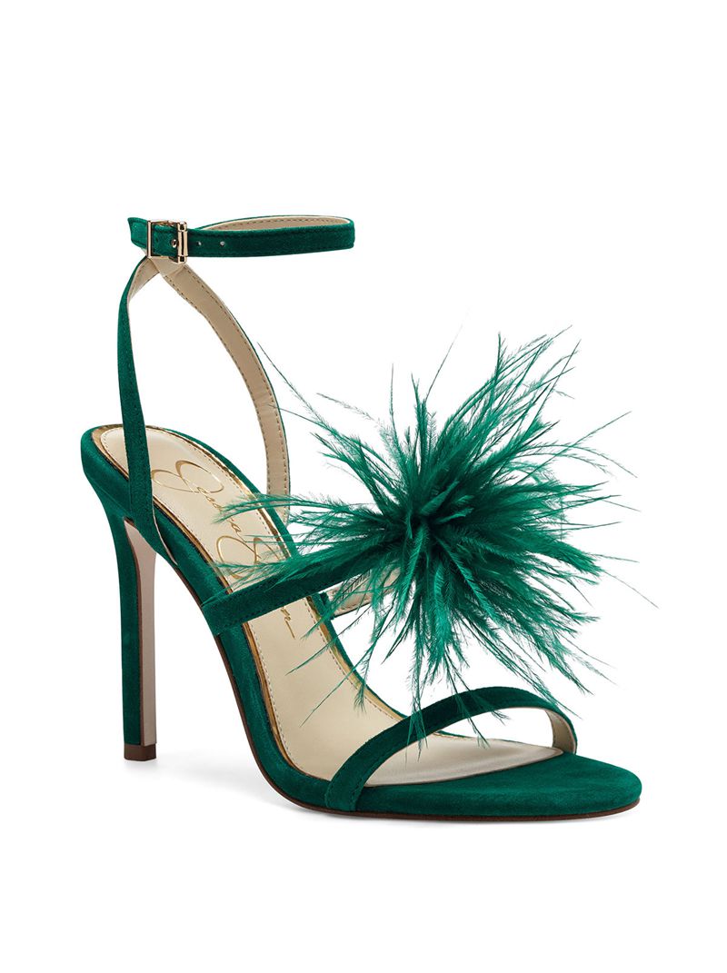 Women's Jessica Simpson Jenevya Sandals Green | HEAQN-2481