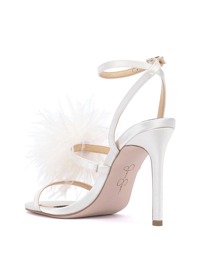 Women's Jessica Simpson Jenevya Sandals White | VGPKB-1039