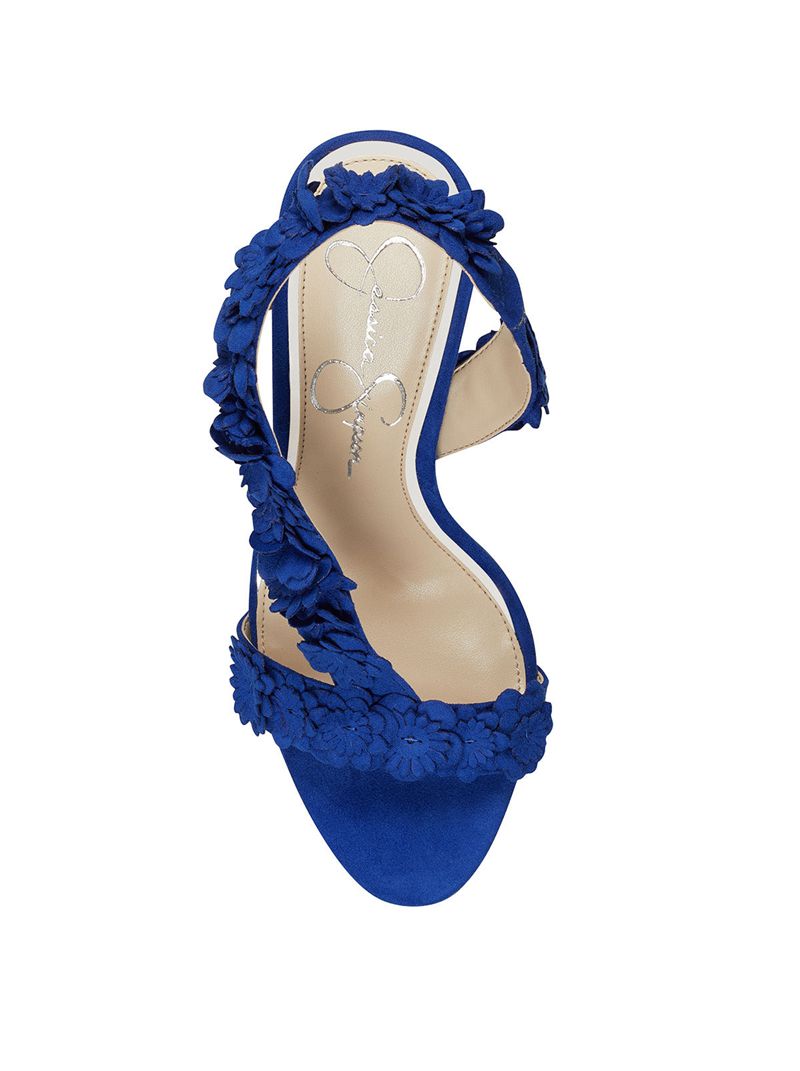 Women's Jessica Simpson Jess Sandals Blue Purple | RGEQO-3291