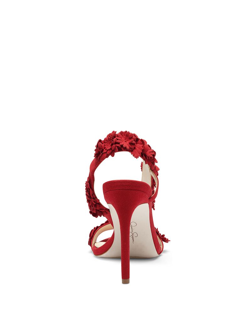 Women's Jessica Simpson Jess Sandals Red | RHUKE-6251