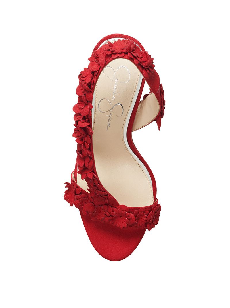 Women's Jessica Simpson Jess Sandals Red | RHUKE-6251