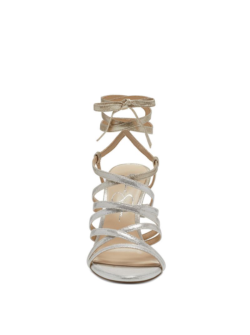 Women's Jessica Simpson Jexilla Sandals Silver | LTRVI-9043