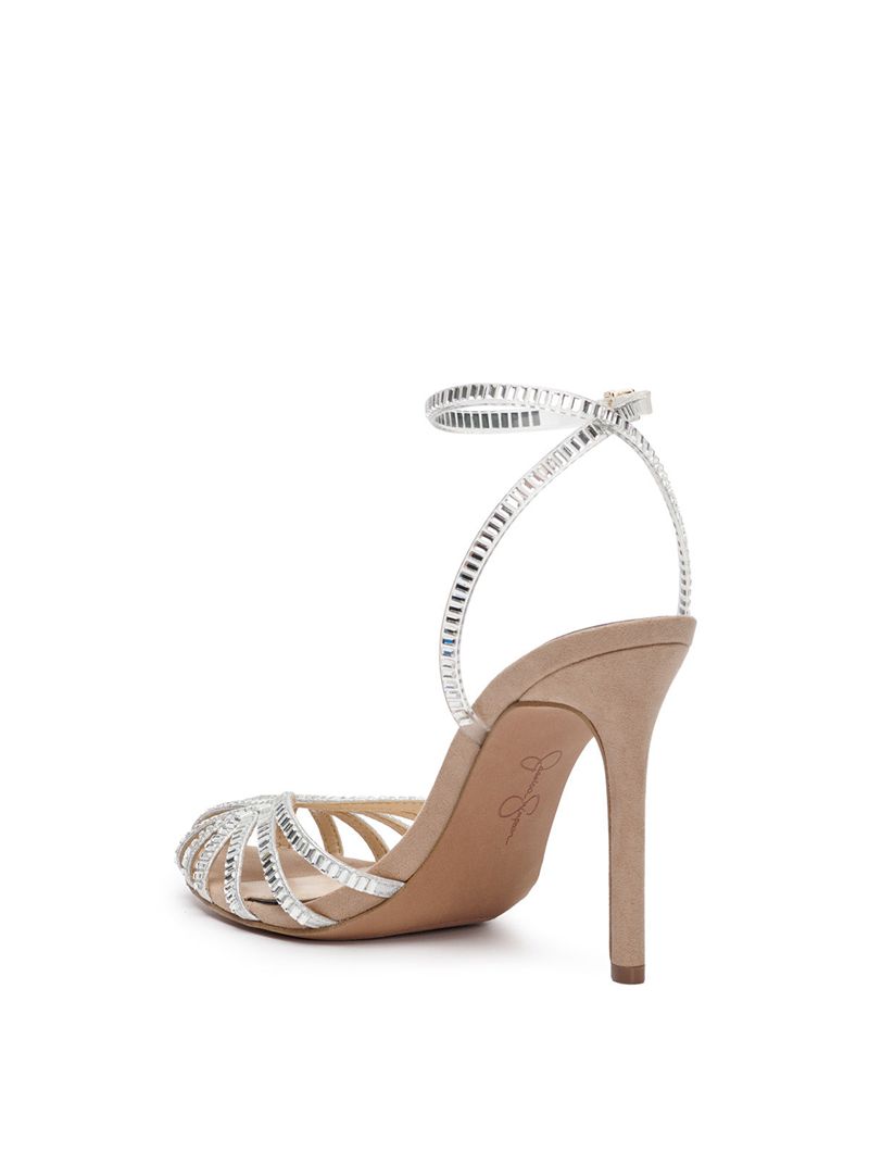 Women's Jessica Simpson Jileta Pumps Silver | QPXGE-6038