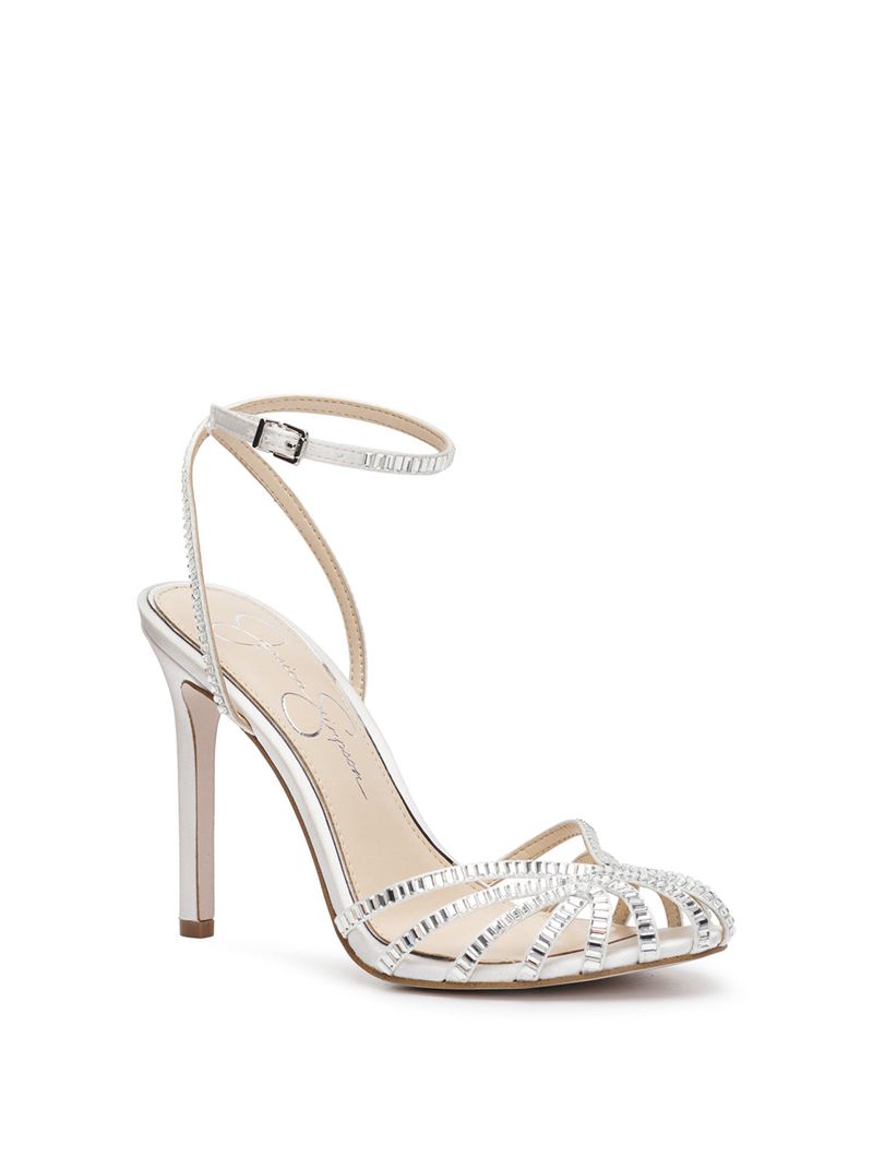 Women's Jessica Simpson Jileta Pumps White | VNBKM-5047