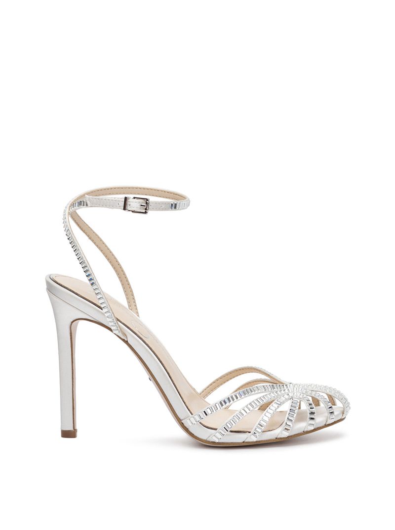 Women\'s Jessica Simpson Jileta Sandals White | KISEY-8501