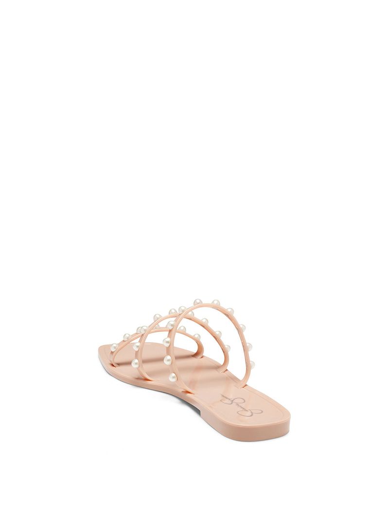 Women's Jessica Simpson Jullema Flat Shoes Pink | UIRFW-9462