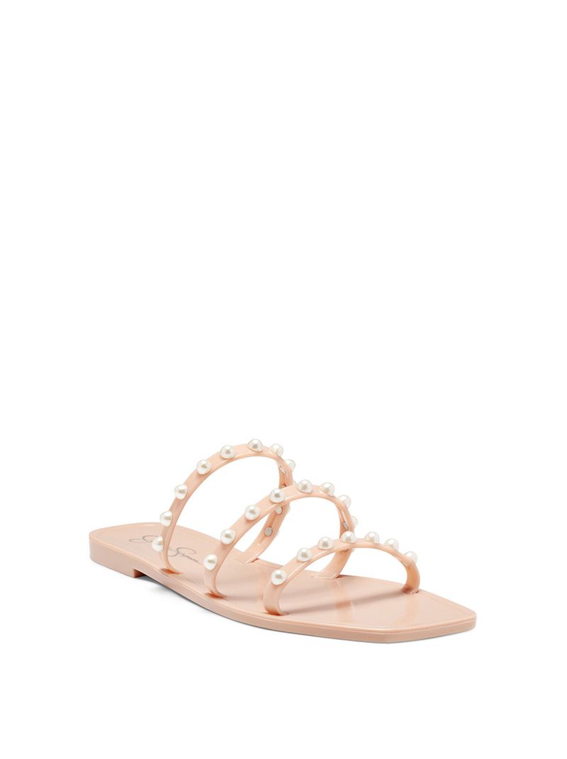 Women's Jessica Simpson Jullema Flat Shoes Pink | UIRFW-9462