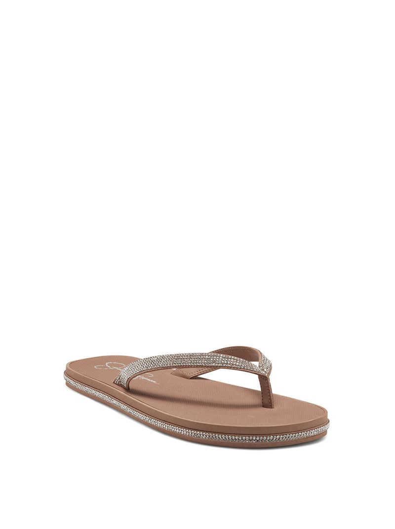 Women's Jessica Simpson Kalouy Sandals Brown | ZROLH-0297