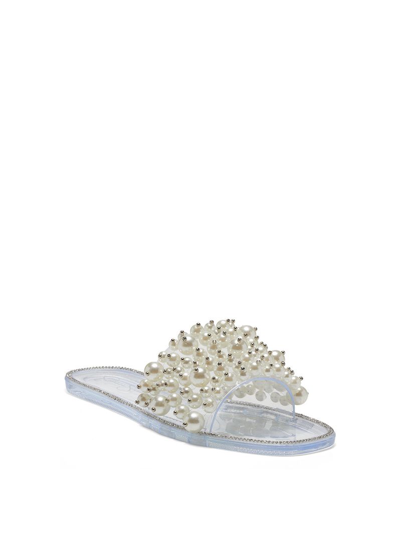 Women's Jessica Simpson Kassime Flat Shoes White | NKVRE-5768