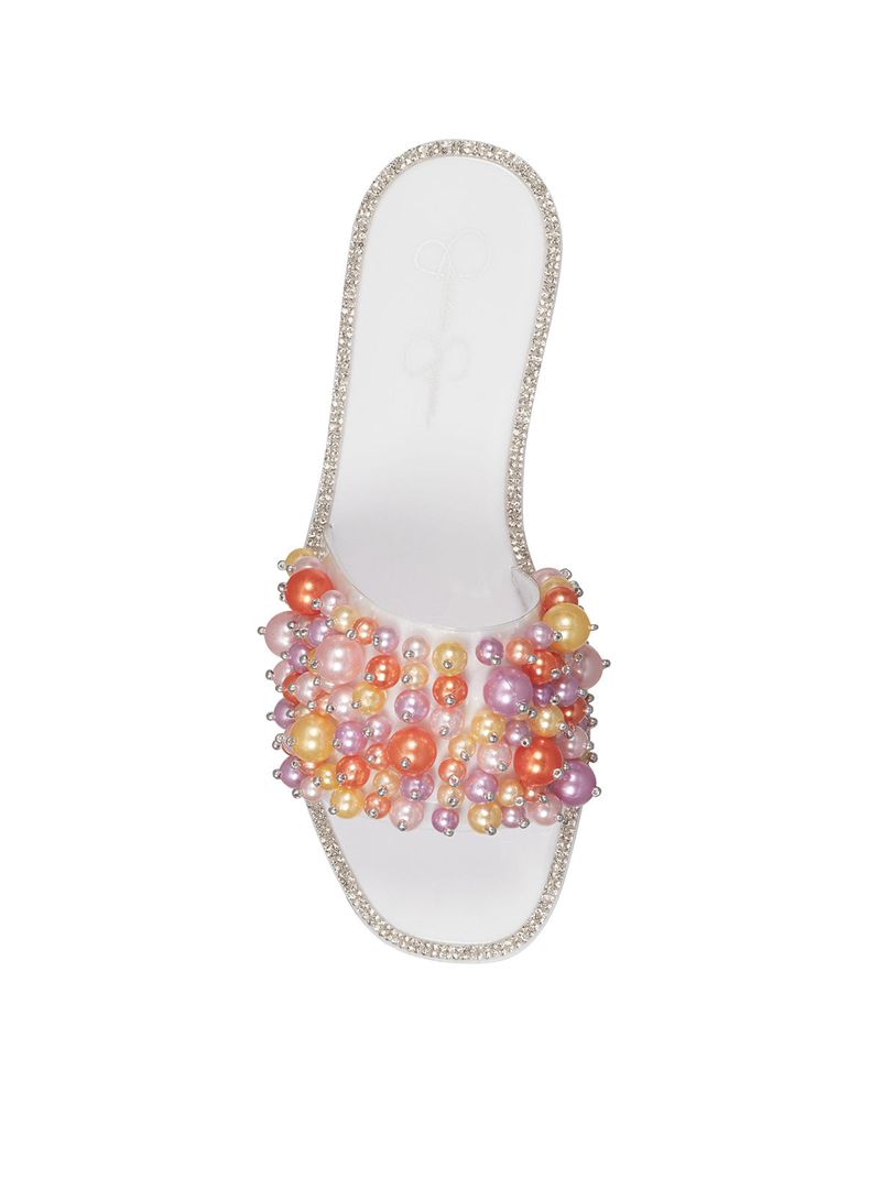 Women's Jessica Simpson Kassime Flat Shoes White Multicolor | YMPEI-6290