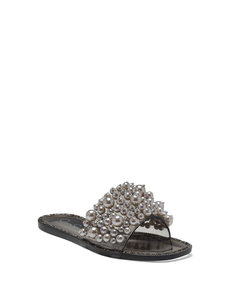 Women's Jessica Simpson Kassime Slides Grey | HCDPR-2136